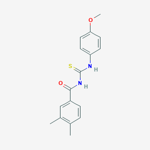 molecular formula C17H18N2O2S B410109 N-[(4-methoxyphenyl)carbamothioyl]-3,4-dimethylbenzamide 