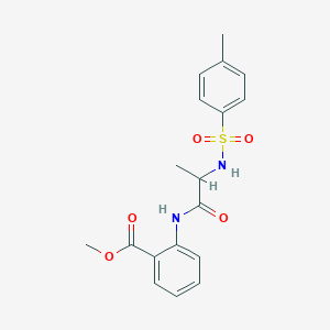 molecular formula C18H20N2O5S B4101106 methyl 2-({N-[(4-methylphenyl)sulfonyl]alanyl}amino)benzoate 