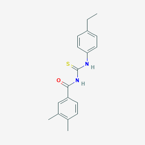 molecular formula C18H20N2OS B410111 N-[(4-ethylphenyl)carbamothioyl]-3,4-dimethylbenzamide 
