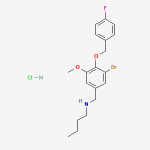 N-{3-bromo-4-[(4-fluorobenzyl)oxy]-5-methoxybenzyl}-1-butanamine hydrochloride