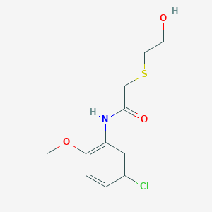 N-(5-chloro-2-methoxyphenyl)-2-[(2-hydroxyethyl)thio]acetamide