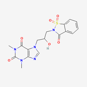 7-[3-(1,1-dioxido-3-oxo-1,2-benzisothiazol-2(3H)-yl)-2-hydroxypropyl]-1,3-dimethyl-3,7-dihydro-1H-purine-2,6-dione