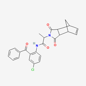 N-[4-chloro-2-(phenylcarbonyl)phenyl]-2-(1,3-dioxo-1,3,3a,4,7,7a-hexahydro-2H-4,7-methanoisoindol-2-yl)propanamide