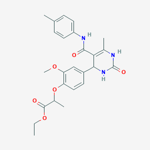 ethyl 2-[2-methoxy-4-(6-methyl-5-{[(4-methylphenyl)amino]carbonyl}-2-oxo-1,2,3,4-tetrahydro-4-pyrimidinyl)phenoxy]propanoate