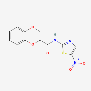 N-(5-nitro-1,3-thiazol-2-yl)-2,3-dihydro-1,4-benzodioxine-2-carboxamide