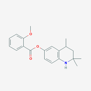 molecular formula C20H23NO3 B4101192 2,2,4-Trimethyl-1,2,3,4-tetrahydroquinolin-6-yl 2-methoxybenzoate 