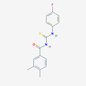 molecular formula C16H15FN2OS B410120 N-[(4-fluorophenyl)carbamothioyl]-3,4-dimethylbenzamide 