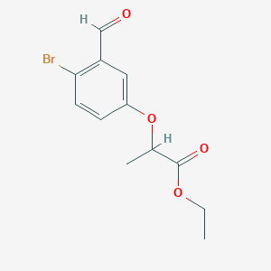 molecular formula C12H13BrO4 B4101212 ethyl 2-(4-bromo-3-formylphenoxy)propanoate 