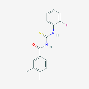 molecular formula C16H15FN2OS B410122 N-(3,4-dimethylbenzoyl)-N'-(2-fluorophenyl)thiourea 