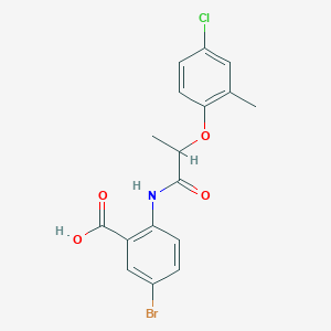 5-bromo-2-{[2-(4-chloro-2-methylphenoxy)propanoyl]amino}benzoic acid