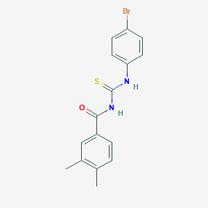 molecular formula C16H15BrN2OS B410124 N-[(4-bromophenyl)carbamothioyl]-3,4-dimethylbenzamide 