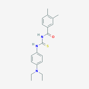 molecular formula C20H25N3OS B410125 N-{[4-(diethylamino)phenyl]carbamothioyl}-3,4-dimethylbenzamide 