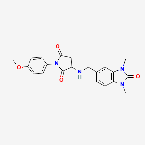 3-{[(1,3-dimethyl-2-oxo-2,3-dihydro-1H-benzimidazol-5-yl)methyl]amino}-1-(4-methoxyphenyl)-2,5-pyrrolidinedione