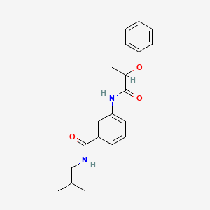 molecular formula C20H24N2O3 B4101270 N-(2-methylpropyl)-3-[(2-phenoxypropanoyl)amino]benzamide 