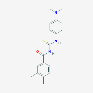molecular formula C18H21N3OS B410129 N-{[4-(dimethylamino)phenyl]carbamothioyl}-3,4-dimethylbenzamide 