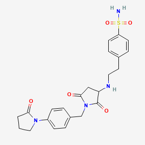 4-[2-({2,5-dioxo-1-[4-(2-oxo-1-pyrrolidinyl)benzyl]-3-pyrrolidinyl}amino)ethyl]benzenesulfonamide