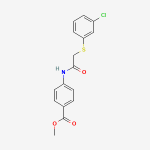 methyl 4-({[(3-chlorophenyl)thio]acetyl}amino)benzoate