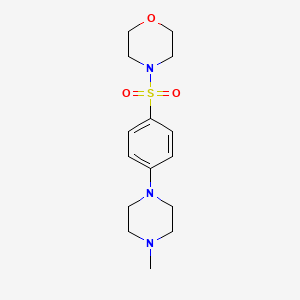 molecular formula C15H23N3O3S B4101307 4-[4-(4-Methylpiperazin-1-yl)benzenesulfonyl]morpholine 