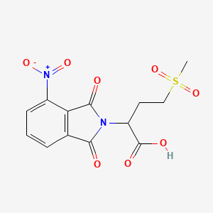 molecular formula C13H12N2O8S B4101317 4-(methylsulfonyl)-2-(4-nitro-1,3-dioxo-1,3-dihydro-2H-isoindol-2-yl)butanoic acid 