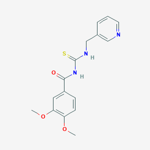 molecular formula C16H17N3O3S B410135 N-(3,4-dimethoxybenzoyl)-N'-(pyridin-3-ylmethyl)thiourea 