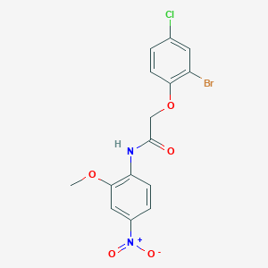 2-(2-bromo-4-chlorophenoxy)-N-(2-methoxy-4-nitrophenyl)acetamide