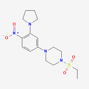 1-(ethylsulfonyl)-4-[4-nitro-3-(1-pyrrolidinyl)phenyl]piperazine