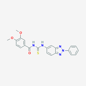 3,4-dimethoxy-N-[(2-phenyl-2H-benzotriazol-5-yl)carbamothioyl]benzamide