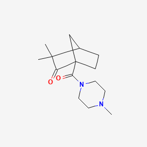 3,3-dimethyl-1-[(4-methyl-1-piperazinyl)carbonyl]bicyclo[2.2.1]heptan-2-one