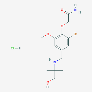 2-[2-Bromo-4-[[(1-hydroxy-2-methylpropan-2-yl)amino]methyl]-6-methoxyphenoxy]acetamide;hydrochloride