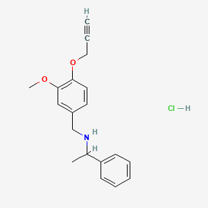 N-[3-methoxy-4-(2-propyn-1-yloxy)benzyl]-1-phenylethanamine hydrochloride