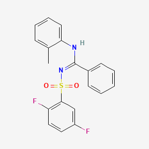 N'-[(2,5-difluorophenyl)sulfonyl]-N-(2-methylphenyl)benzenecarboximidamide