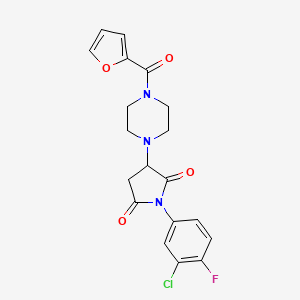 1-(3-chloro-4-fluorophenyl)-3-[4-(2-furoyl)-1-piperazinyl]-2,5-pyrrolidinedione