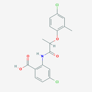 molecular formula C17H15Cl2NO4 B4101493 4-chloro-2-{[2-(4-chloro-2-methylphenoxy)propanoyl]amino}benzoic acid 