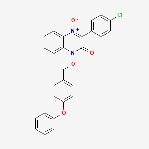 3-(4-chlorophenyl)-1-[(4-phenoxybenzyl)oxy]-2(1H)-quinoxalinone 4-oxide