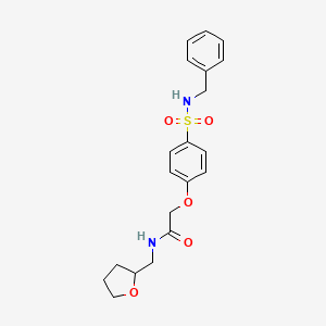 2-{4-[(benzylamino)sulfonyl]phenoxy}-N-(tetrahydro-2-furanylmethyl)acetamide