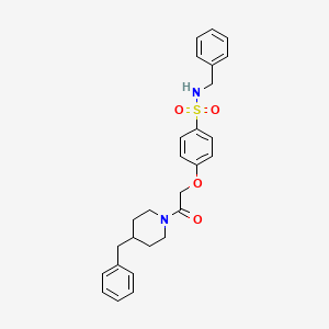 molecular formula C27H30N2O4S B4101559 N-benzyl-4-[2-(4-benzyl-1-piperidinyl)-2-oxoethoxy]benzenesulfonamide 