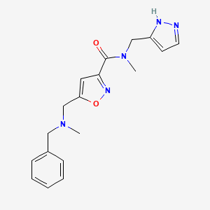 5-{[benzyl(methyl)amino]methyl}-N-methyl-N-(1H-pyrazol-5-ylmethyl)-3-isoxazolecarboxamide