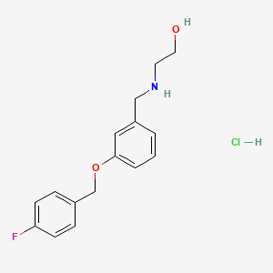 molecular formula C16H19ClFNO2 B4101587 2-({3-[(4-fluorobenzyl)oxy]benzyl}amino)ethanol hydrochloride 