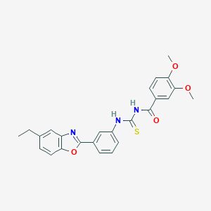 molecular formula C25H23N3O4S B410160 N-{[3-(5-ethyl-1,3-benzoxazol-2-yl)phenyl]carbamothioyl}-3,4-dimethoxybenzamide CAS No. 335213-87-1
