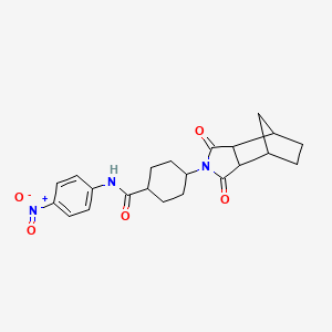 molecular formula C22H25N3O5 B4101615 4-(3,5-dioxo-4-azatricyclo[5.2.1.0~2,6~]dec-4-yl)-N-(4-nitrophenyl)cyclohexanecarboxamide 