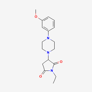 1-ethyl-3-[4-(3-methoxyphenyl)-1-piperazinyl]-2,5-pyrrolidinedione