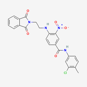 N-(3-chloro-4-methylphenyl)-4-{[2-(1,3-dioxo-1,3-dihydro-2H-isoindol-2-yl)ethyl]amino}-3-nitrobenzamide