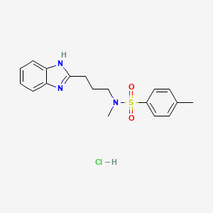 molecular formula C18H22ClN3O2S B4101639 N-[3-(1H-benzimidazol-2-yl)propyl]-N,4-dimethylbenzenesulfonamide hydrochloride 