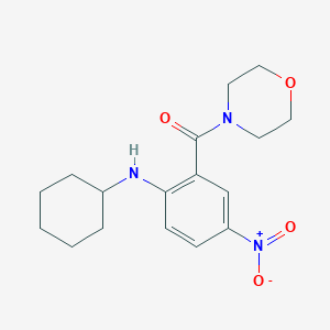 molecular formula C17H23N3O4 B4101657 N-cyclohexyl-2-(4-morpholinylcarbonyl)-4-nitroaniline 