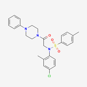 N-(4-chloro-2-methylphenyl)-4-methyl-N-[2-oxo-2-(4-phenyl-1-piperazinyl)ethyl]benzenesulfonamide