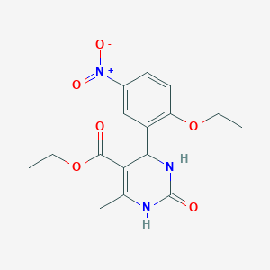 ethyl 4-(2-ethoxy-5-nitrophenyl)-6-methyl-2-oxo-1,2,3,4-tetrahydro-5-pyrimidinecarboxylate