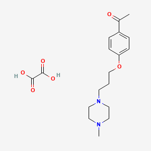 molecular formula C18H26N2O6 B4101702 1-{4-[3-(4-methyl-1-piperazinyl)propoxy]phenyl}ethanone oxalate 