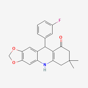 10-(3-fluorophenyl)-7,7-dimethyl-6,7,8,10-tetrahydro[1,3]dioxolo[4,5-b]acridin-9(5H)-one