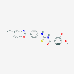 N-{[4-(5-ethyl-1,3-benzoxazol-2-yl)phenyl]carbamothioyl}-3,4-dimethoxybenzamide