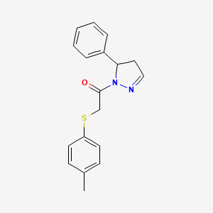 1-{[(4-methylphenyl)thio]acetyl}-5-phenyl-4,5-dihydro-1H-pyrazole